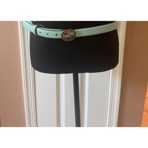 Women’s mint green authentic gucci belt
